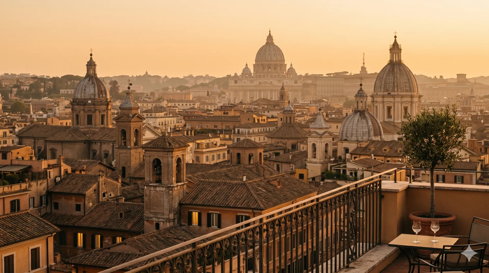 Aerial view of Rome's ancient cityscape