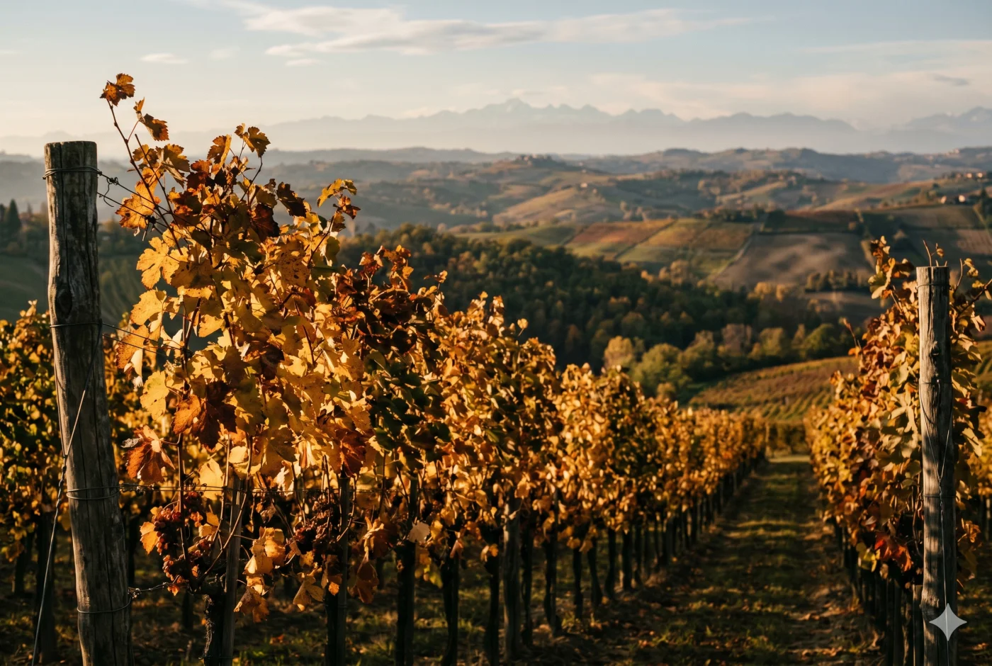 Barolo vineyard in autumn