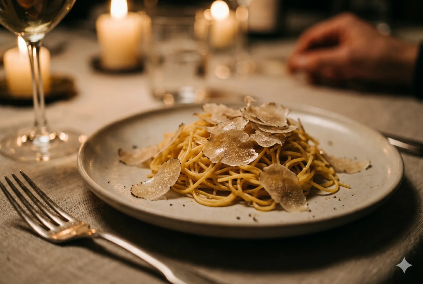 Tajarin pasta with white truffle